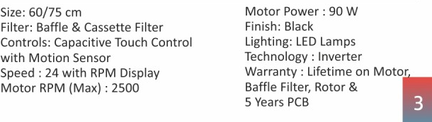 Original catalogue specifications for Elica I SMART KITTY LTW 60/75 NERO. Use the full-size link to enlarge, or contact the household team for an accessible specification sheet.