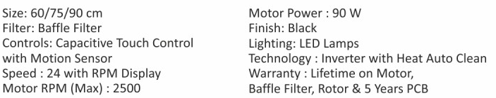 Original catalogue specifications for Elica I SMART GLACE HAC BF LTW NERO. Use the full-size link to enlarge, or contact the household team for an accessible specification sheet.
