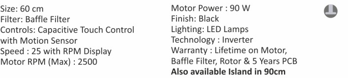 Original catalogue specifications for Elica I SMART GLACE TRIM BF 60 LTW NERO. Use the full-size link to enlarge, or contact the household team for an accessible specification sheet.