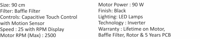 Original catalogue specifications for Elica I SMART GLACE TRIM BF 903 LTW NERO. Use the full-size link to enlarge, or contact the household team for an accessible specification sheet.