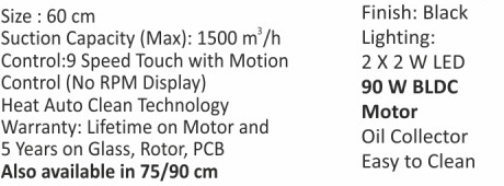 Original catalogue specifications for Elica SPT FL 600 BLDC HAC LTW MS NERO. Use the full-size link to enlarge, or contact the household team for an accessible specification sheet.