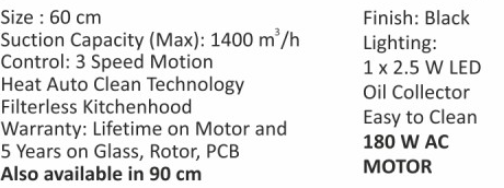 Original catalogue specifications for Elica KITTY FL 600 HAC LTW MS NERO. Use the full-size link to enlarge, or contact the household team for an accessible specification sheet.