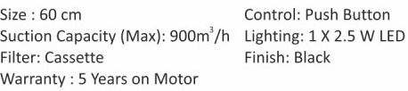 Original catalogue specifications for Elica STRIP PLUS CF 60 NERO. Use the full-size link to enlarge, or contact the household team for an accessible specification sheet.