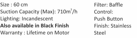 Original catalogue specifications for Elica FS 301. Use the full-size link to enlarge, or contact the household team for an accessible specification sheet.