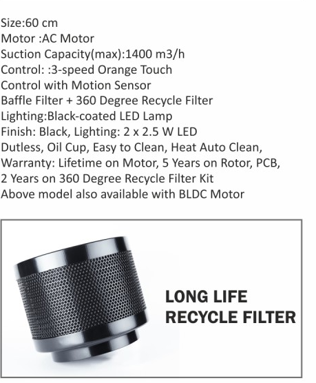 Original catalogue specifications for Elica KITTY PLUG N PLAY BF 600 HAC LTW MS NERO. Use the full-size link to enlarge, or contact the household team for an accessible specification sheet.