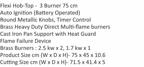 Original catalogue specifications for Elica FLEXI TC 375 LOTUS IND HD BRASS FFD. Use the full-size link to enlarge, or contact the household team for an accessible specification sheet.