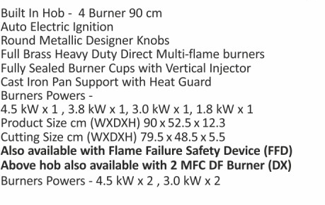 Original catalogue specifications for Elica DFS FB MFC 4B 91. Use the full-size link to enlarge, or contact the household team for an accessible specification sheet.