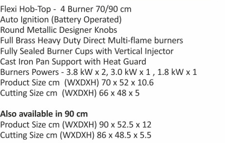 Original catalogue specifications for Elica FLEXI DFS FB 4B 70/91 TX. Use the full-size link to enlarge, or contact the household team for an accessible specification sheet.