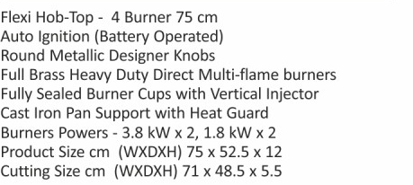 Original catalogue specifications for Elica FLEXI DFS FB 4B 75 DX. Use the full-size link to enlarge, or contact the household team for an accessible specification sheet.