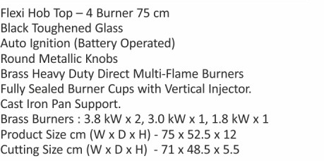 Original catalogue specifications for Elica RG FLEXI DFS AB 4B 75 DX. Use the full-size link to enlarge, or contact the household team for an accessible specification sheet.