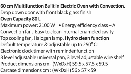 Original catalogue specifications for Elica EPBI 880 MMF. Use the full-size link to enlarge, or contact the household team for an accessible specification sheet.
