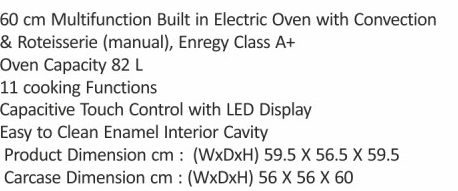 Original catalogue specifications for Elica EPBI INOX NERO 1164 TOUCH. Use the full-size link to enlarge, or contact the household team for an accessible specification sheet.