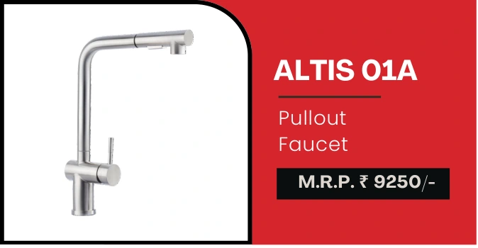 Original Futura faucet catalogue photograph, model description, finishes and prices for ALTIS 01A