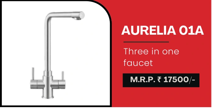 Original Futura faucet catalogue photograph, model description, finishes and prices for AURELIA 01A