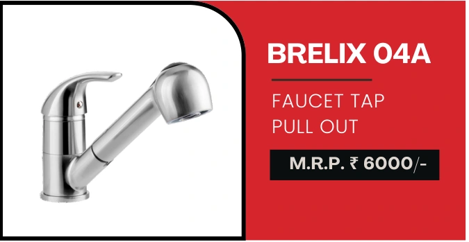 Original Futura faucet catalogue photograph, model description, finishes and prices for BRELIX 04A