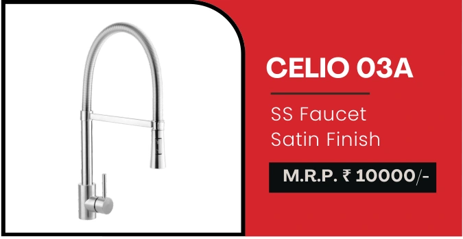 Original Futura faucet catalogue photograph, model description, finishes and prices for CELIO 03A