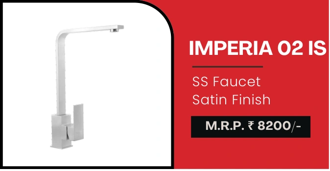 Original Futura faucet catalogue photograph, model description, finishes and prices for IMPERIA 02 IS