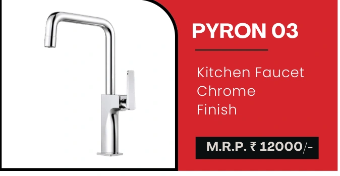 Original Futura faucet catalogue photograph, model description, finishes and prices for PYRON 03