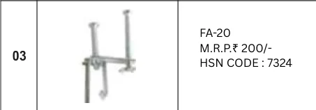 Original Futura catalogue specification table, dimensions and accessory details for FA-20; key specifications are transcribed above