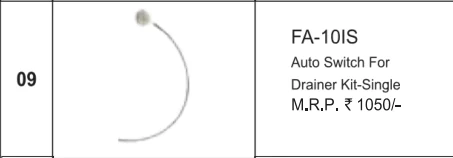 Original Futura catalogue specification table, dimensions and accessory details for FA-10IS; key specifications are transcribed above