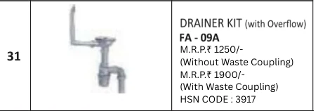 Original Futura catalogue specification table, dimensions and accessory details for FA-09A; key specifications are transcribed above