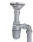 Futura FA-09B · with waste coupling catalogue product image, is & sink accessories