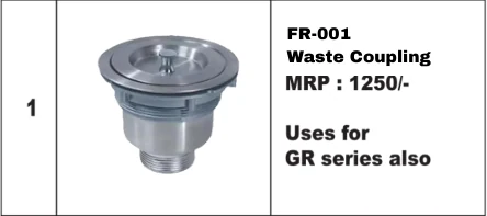 Original Futura catalogue specification table, dimensions and accessory details for FR-001; key specifications are transcribed above