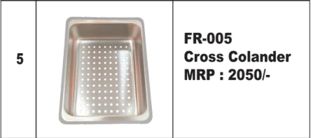 Original Futura catalogue specification table, dimensions and accessory details for FR-005; key specifications are transcribed above