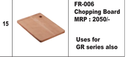 Original Futura catalogue specification table, dimensions and accessory details for FR-006 · wood illustration; key specifications are transcribed above