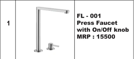 Original Futura catalogue specification table, dimensions and accessory details for FL-001 · Lid series; key specifications are transcribed above