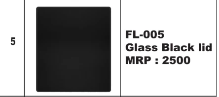 Original Futura catalogue specification table, dimensions and accessory details for FL-005 · Lid series; key specifications are transcribed above